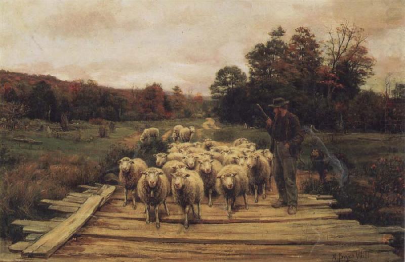 Shepherd and Sheep, A. Bryan Wall